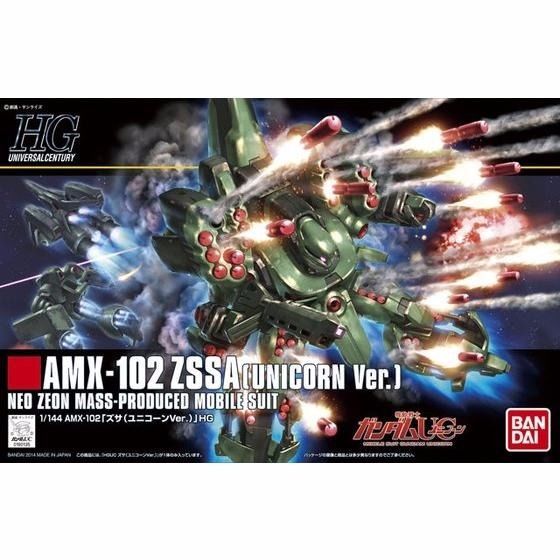 Bandai Hguc 1/144 Amx-102 Zssa Unicorn Ver Plastic Model Kit Gundam Uc Japan - Japan Figure
