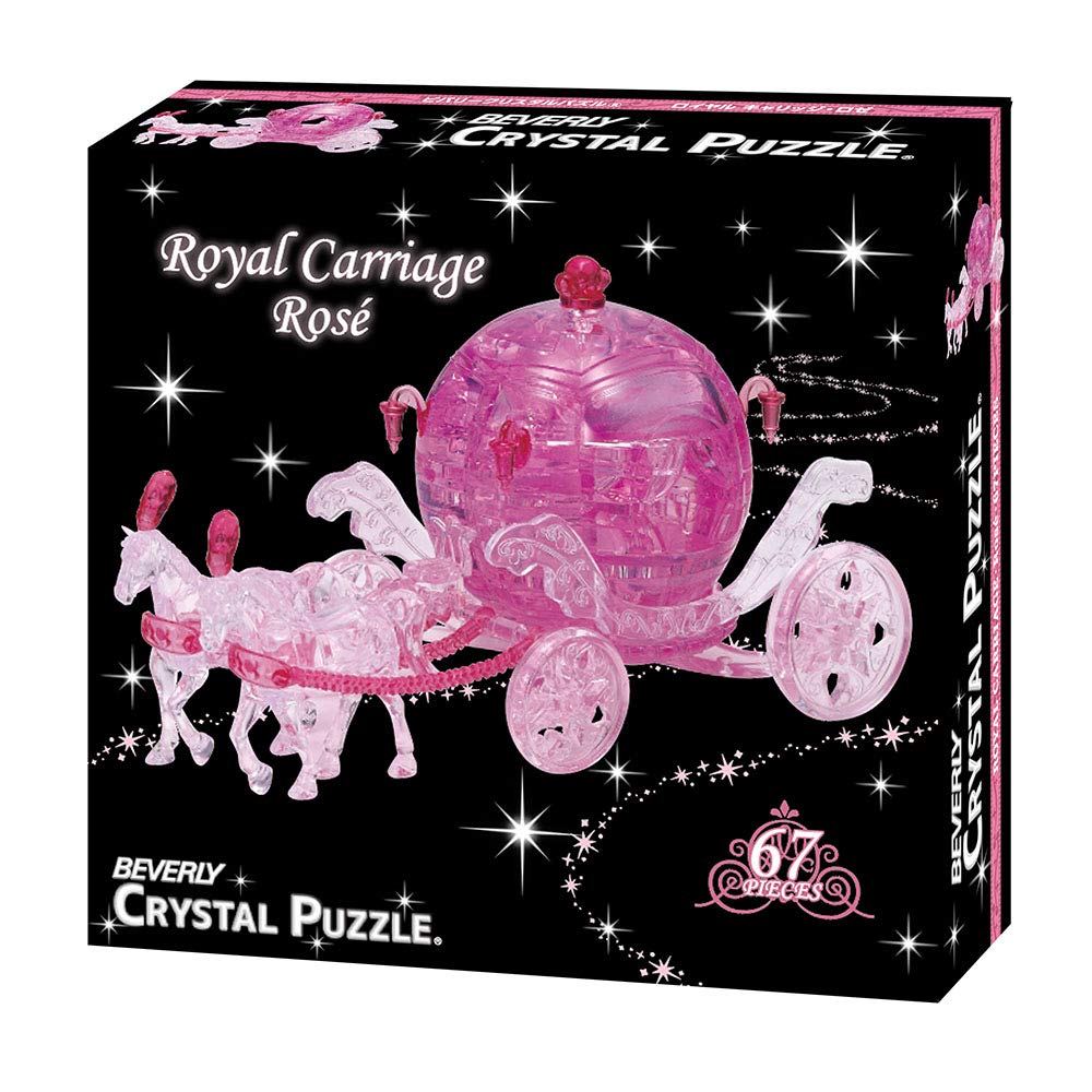 Beverly Crystal 3D Puzzle Royal Carriage Rose (67 Pieces) Crystal Jigsaw Puzzle- Japan Figure Store - #1 Bring To You The Best Japanese Goods