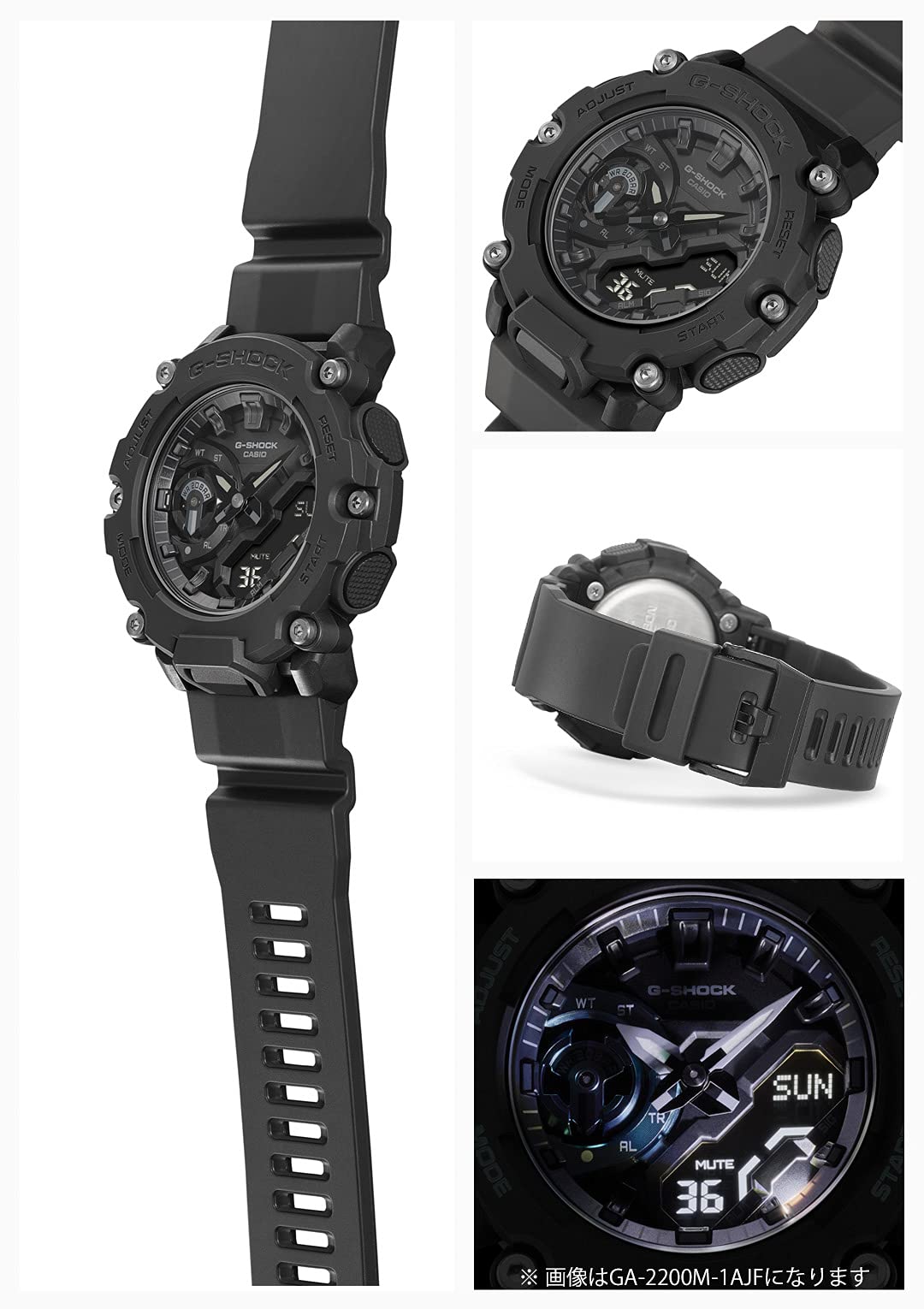 Casio G-Shock GA-2200BB-1AJF Men's Durable Black Watch- Japan Figure Store - #1 Bring To You The Best Japanese Goods