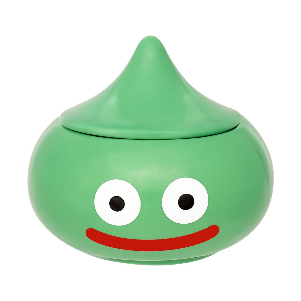 Square Enix Dragon Quest Smile Slime Small Bowl With Lid Lime Slime - Japanese Small Bowls- Japan Figure Store - #1 Bring To You The Best Japanese Goods
