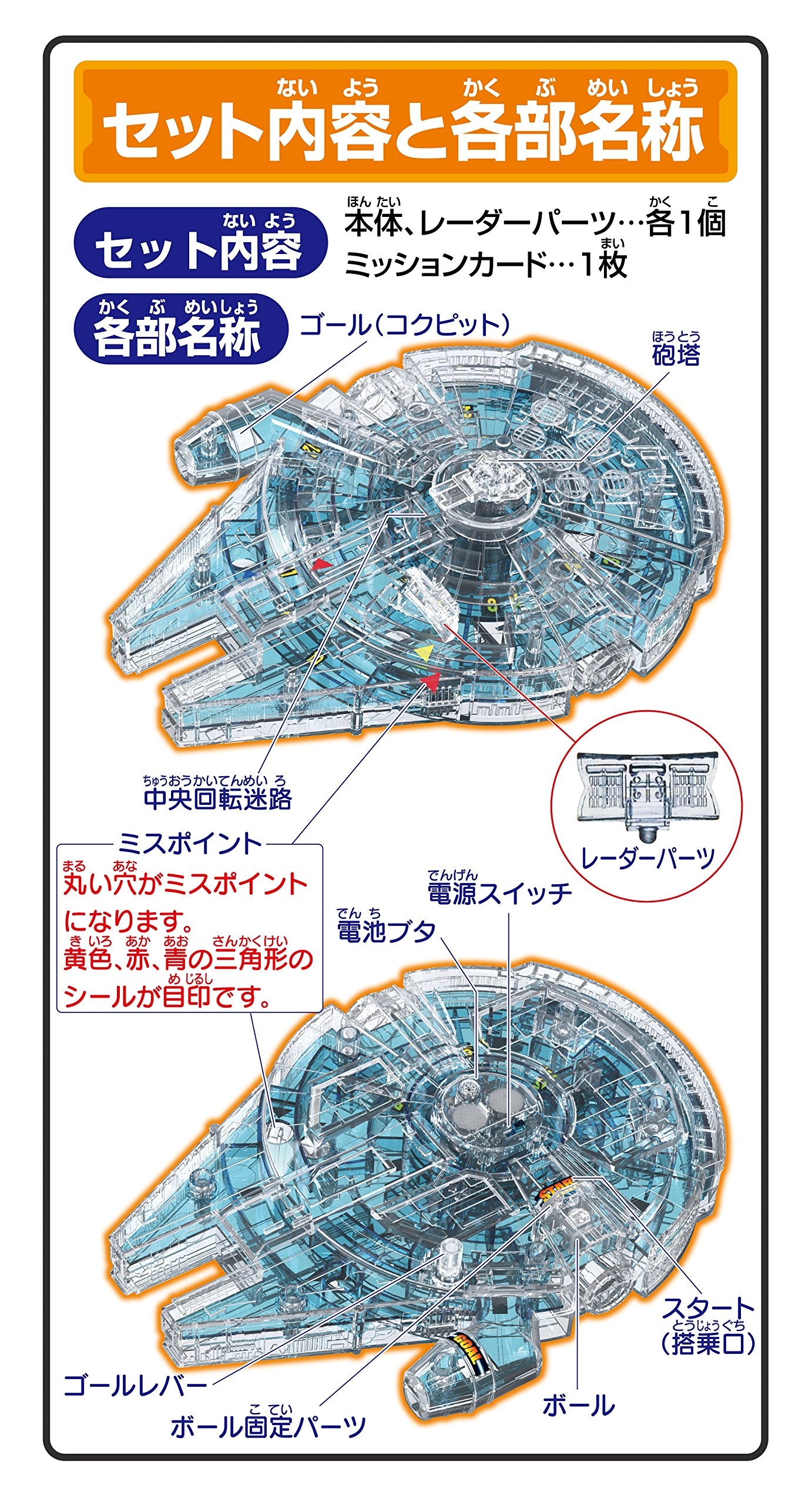 Epoch Star Wars 3D Millennium Falcon Maze Puzzle Game- Japan Figure Store - #1 Bring To You The Best Japanese Goods
