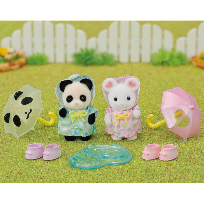 Epoch Sylvanian Families Dollhouse: Rain Play Nakayoshi Baby Set S-74 for 3 Years and Up- Japan Figure Store - #1 Bring To You The Best Japanese Goods