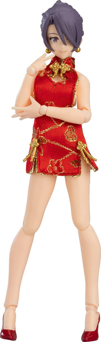 Max Factory Figma Female Body Mika With Mini Skirt Chinese Dress Outfit Japanese Model Toys- Japan Figure Store - #1 Bring To You The Best Japanese Goods