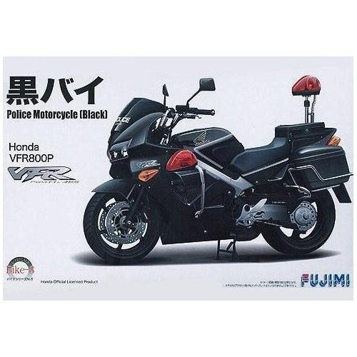 FUJIMI Bike-08 Honda Vfr800P Police Motorcycle Black 1/12 Scale Kit- Japan Figure Store - #1 Bring To You The Best Japanese Goods