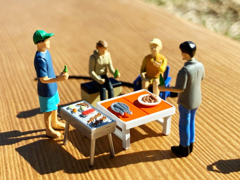 Tomytec Geocolle 64 1/64# Car Snap 06A BBQ Doll/Accessories Set Painted Assembled ABS/PVC - 313991- Japan Figure Store - #1 Bring To You The Best Japanese Goods