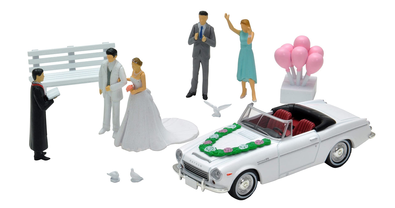Tomytec Geocolle 64 Car Snap Set with Datsun 1600 Sports ABS/PVC Wedding Dolls Die-Cast Mini Car 321286- Japan Figure Store - #1 Bring To You The Best Japanese Goods