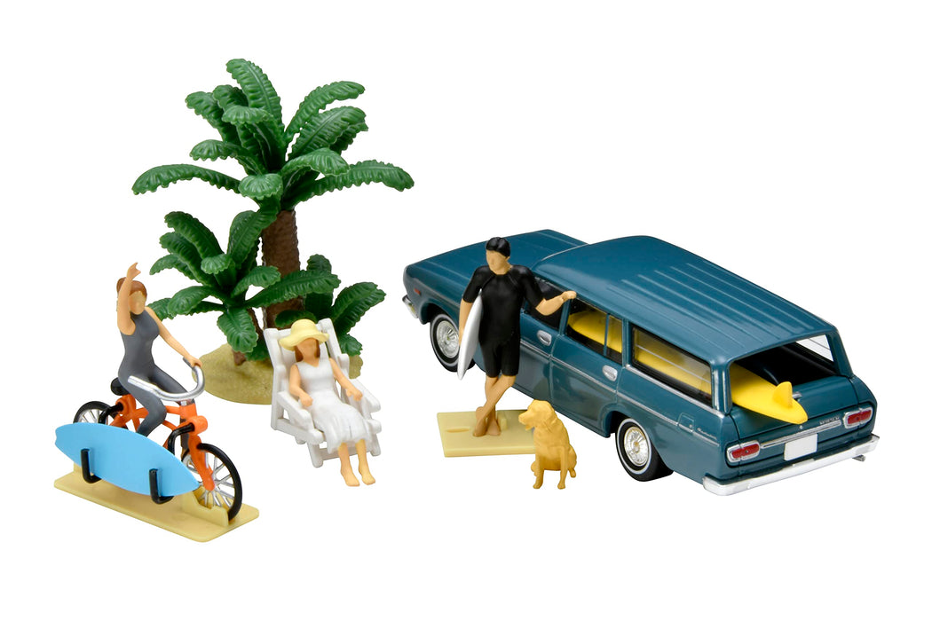 Tomytec Geocolle 64 Car Snap 19A Surfing Resin Dolls + Die-Cast Mini Car Set- Japan Figure Store - #1 Bring To You The Best Japanese Goods