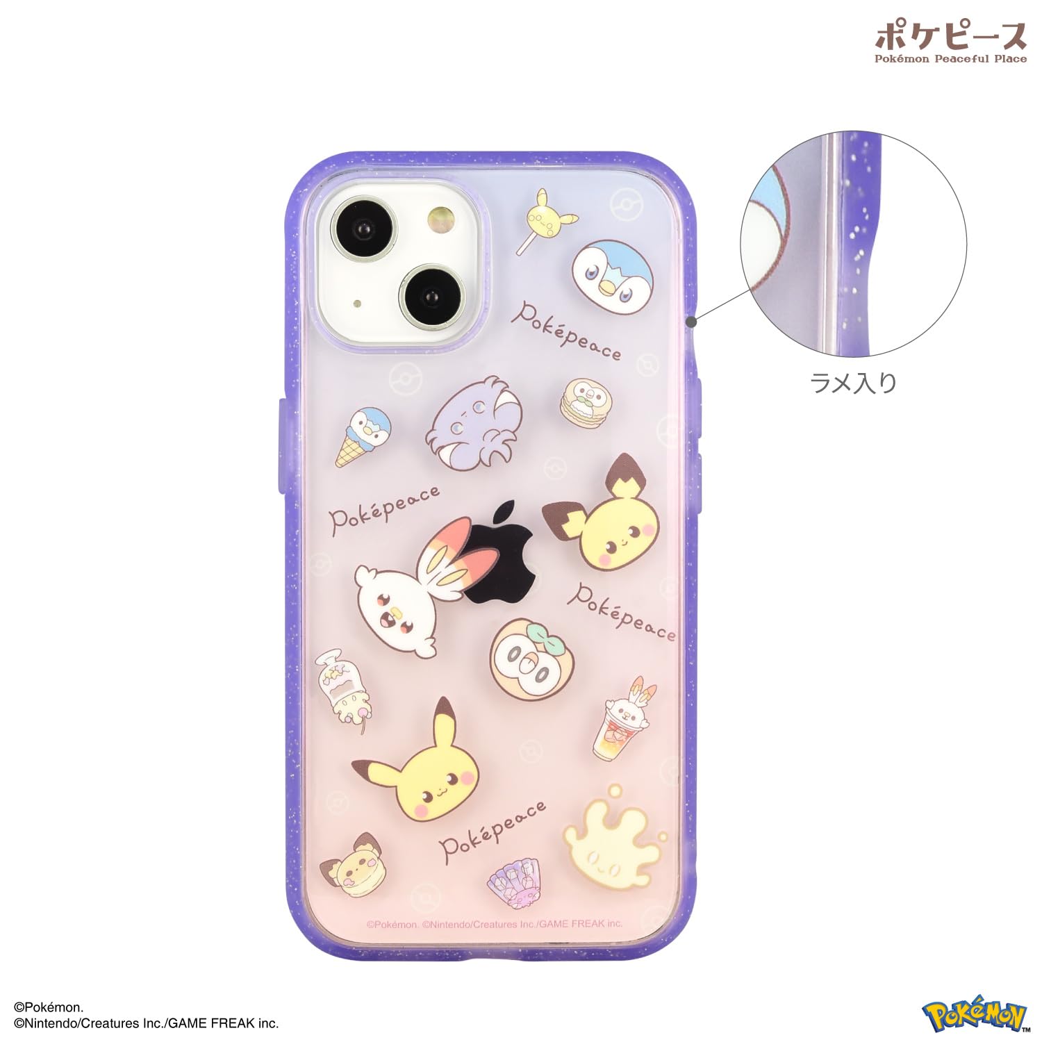 Gourmandise Japan Pokemon Pokepiece Iii Fit Clear Iphone 14/13 Case Purple Poke-845A- Japan Figure Store - #1 Bring To You The Best Japanese Goods