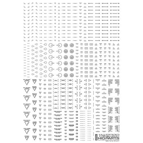 Haikyu Parts 1/144 One Color Gray Rb02 Caution Decal 1 Piece- Japan Figure Store - #1 Bring To You The Best Japanese Goods
