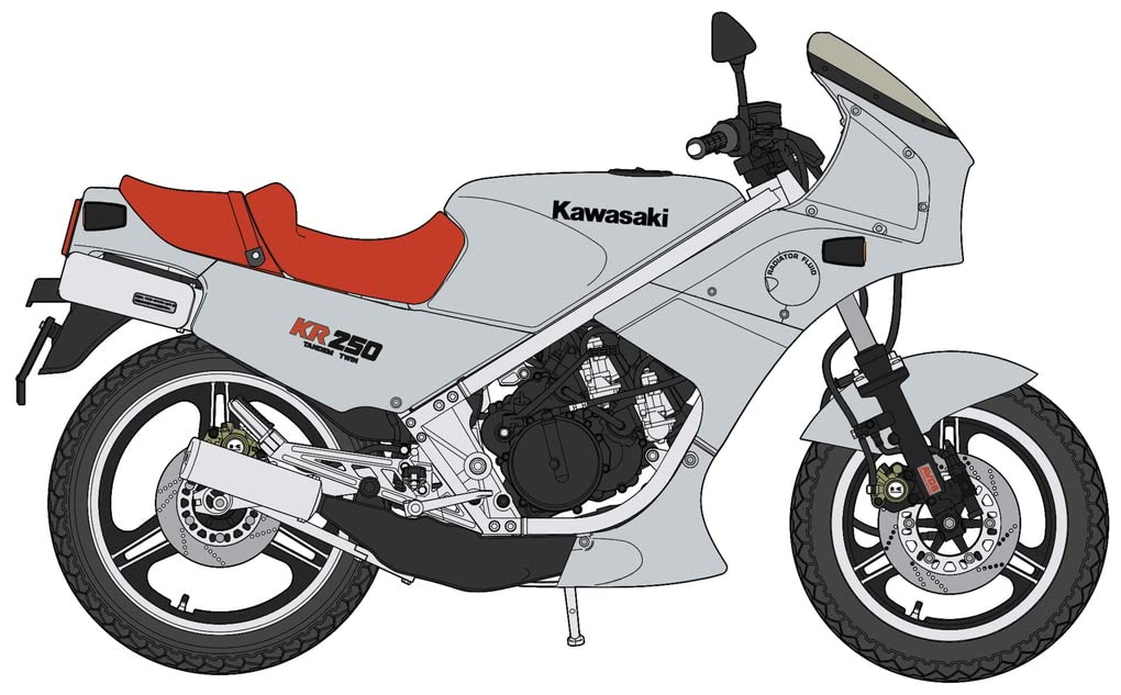HASEGAWA 1/12 Kawasaki Kr250 Kr250A Silver Plastic Model- Japan Figure Store - #1 Bring To You The Best Japanese Goods