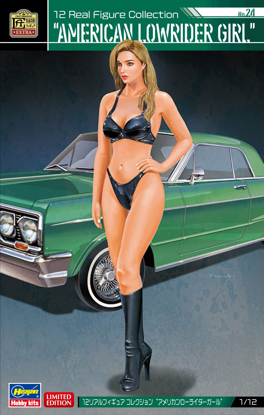 Hasegawa 1/12 Real American Low Rider Girl Unpainted Resin Kit No.24- Japan Figure Store - #1 Bring To You The Best Japanese Goods