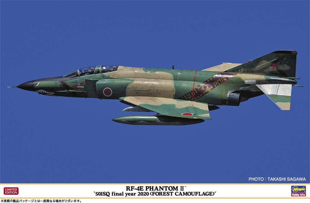 HASEGAWA 07490 Rf-4E Phantom Ii 501Sq Final Year 2020 Forest Camo 1/48 Scale Kit- Japan Figure Store - #1 Bring To You The Best Japanese Goods