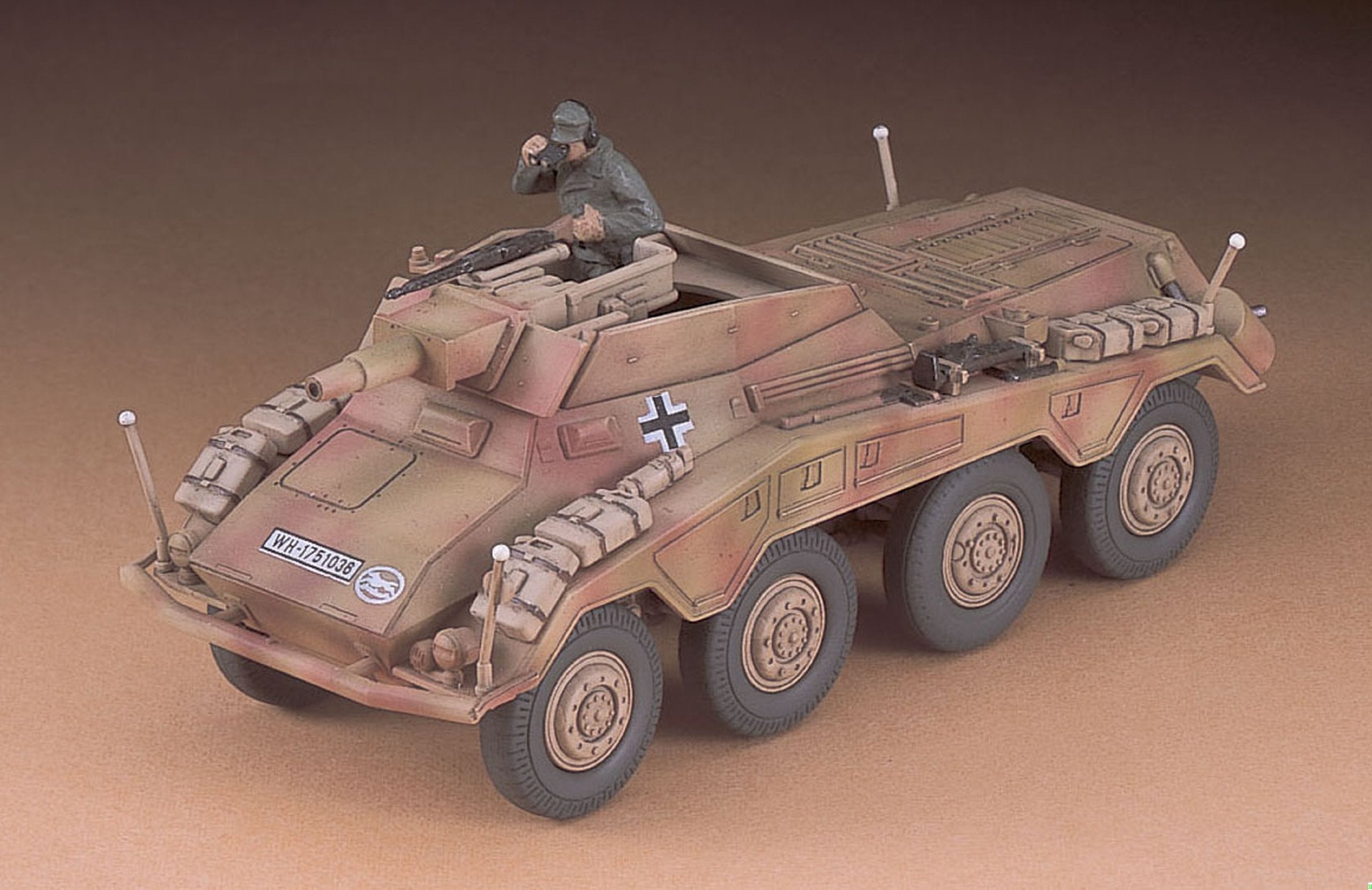 HASEGAWA Mt54 Sd.Kfz 234/3 Schwere Panzerspahwagen 1/72 Scale Kit- Japan Figure Store - #1 Bring To You The Best Japanese Goods