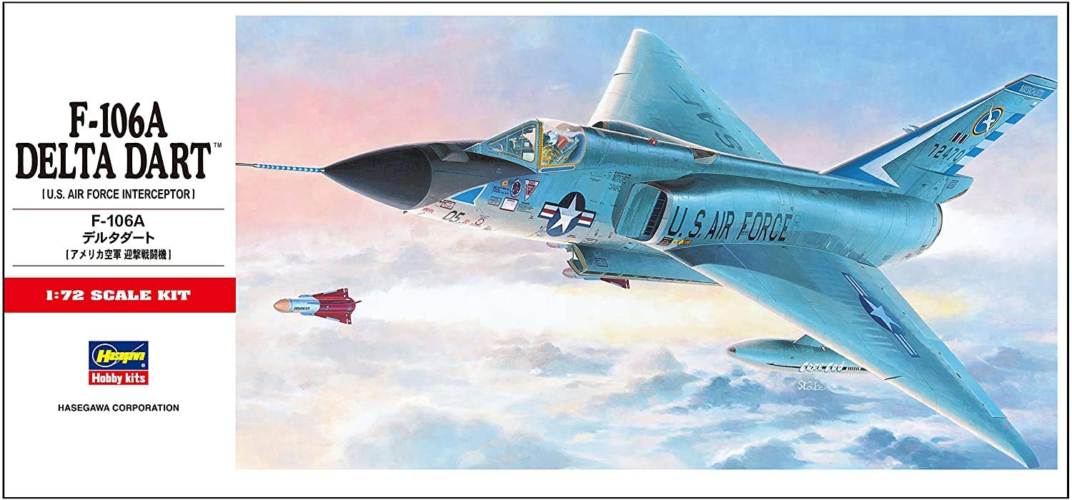 Hasegawa 1/72 F-106A Delta Dart Plastic Model - US Air Force Edition C11- Japan Figure Store - #1 Bring To You The Best Japanese Goods