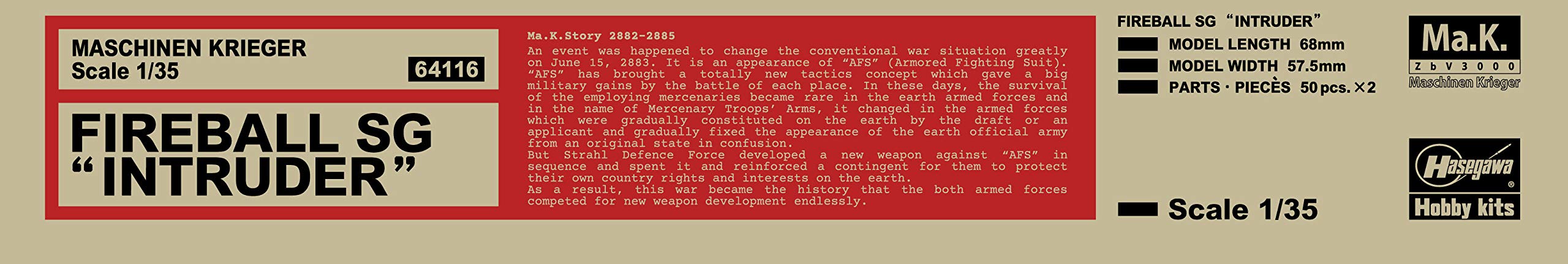 Hasegawa Krieger Fireball Sg Intruder 1/35 64116- Japan Figure Store - #1 Bring To You The Best Japanese Goods