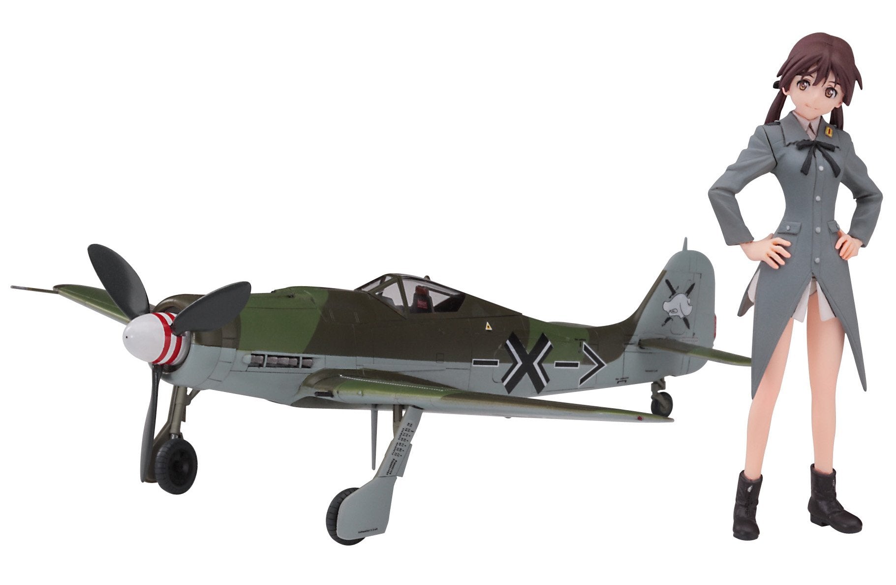 HASEGAWA Sp379 Strike Witches Gertrud Barkhorn 1/20 W/Focke-Wulf Fw190D-9 1/72- Japan Figure Store - #1 Bring To You The Best Japanese Goods