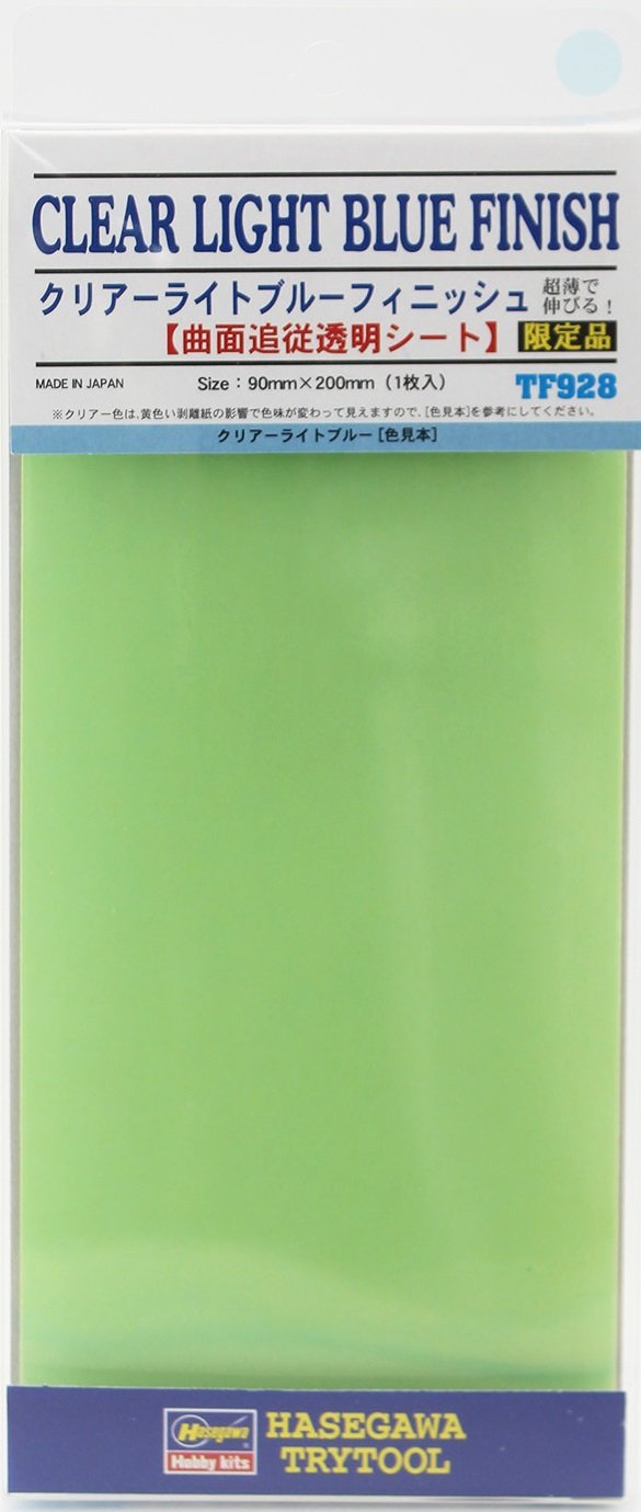 Hasegawa Transparent Finish Sheet in Light Blue Curved Surface Follow Plastic Model Material- Japan Figure Store - #1 Bring To You The Best Japanese Goods