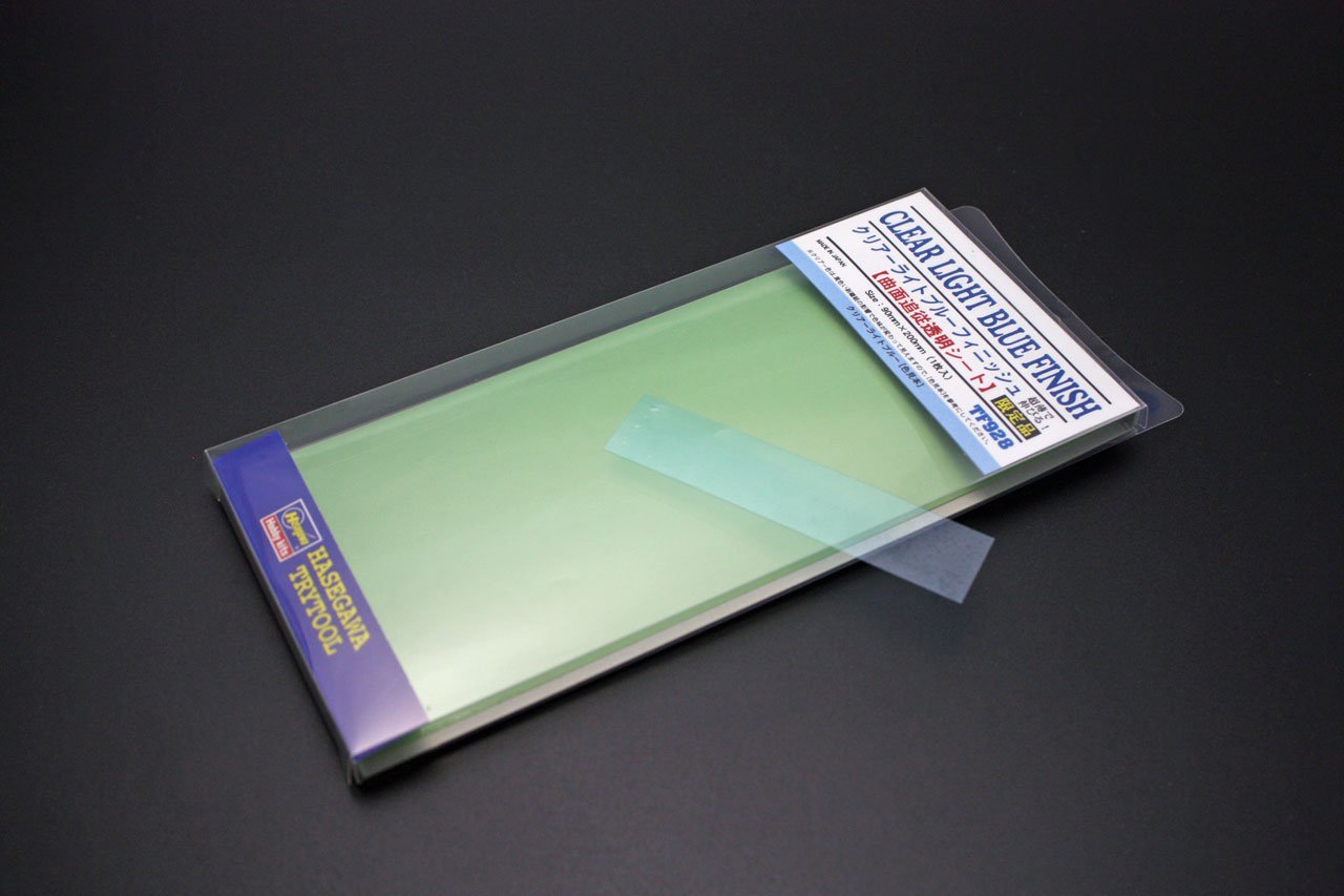 Hasegawa Transparent Finish Sheet in Light Blue Curved Surface Follow Plastic Model Material- Japan Figure Store - #1 Bring To You The Best Japanese Goods