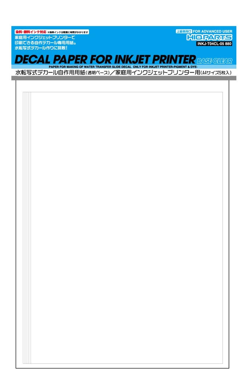 HIQPARTS Inkjet Print Decal Paper Transparent Type A4 Size- Japan Figure Store - #1 Bring To You The Best Japanese Goods