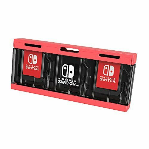 Hori Nintendo License Push Card Case 6 For Nintendo Switch Neon Red Nsw-128- Japan Figure Store - #1 Bring To You The Best Japanese Goods
