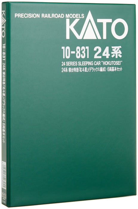 Kato N Gauge 24 Series Basic 6-Car Set - Express Sleeper Hokutosei Dx 10-831 Railway Model- Japan Figure Store - #1 Bring To You The Best Japanese Goods