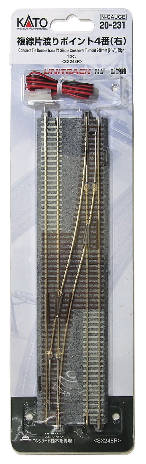 Kato N Gauge Double Track Crossing Pt #4 Right 20-231- Japan Figure Store - #1 Bring To You The Best Japanese Goods