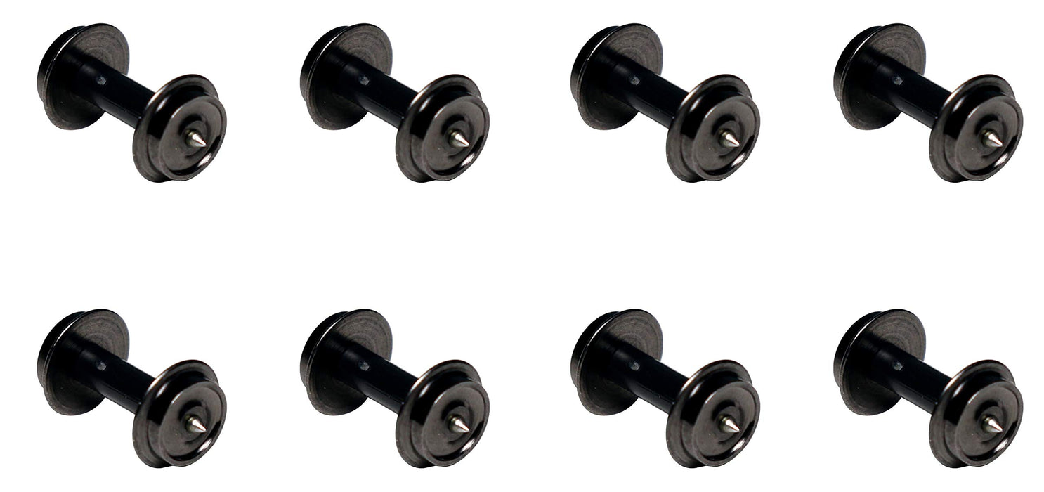 Kato N Gauge Black Hollow Shaft Wheels Short Axle for Snap-On Trucks 8pc Set- Japan Figure Store - #1 Bring To You The Best Japanese Goods