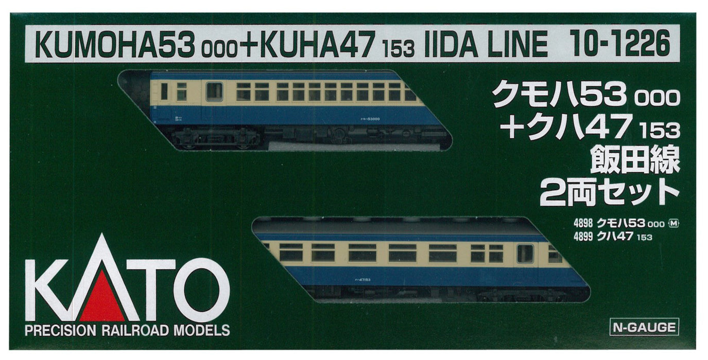 Kato N Gauge Iida Line 2-Car Set Railway Model Train Kumoha53000+Kuha47153 10-1226- Japan Figure Store - #1 Bring To You The Best Japanese Goods