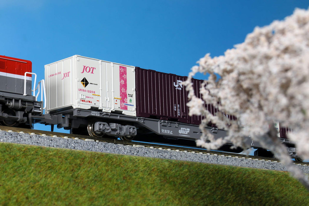 Kato N Gauge 5-Piece Ur19A Container Railway Model Nippon Oil & Sakura Obi- Japan Figure Store - #1 Bring To You The Best Japanese Goods