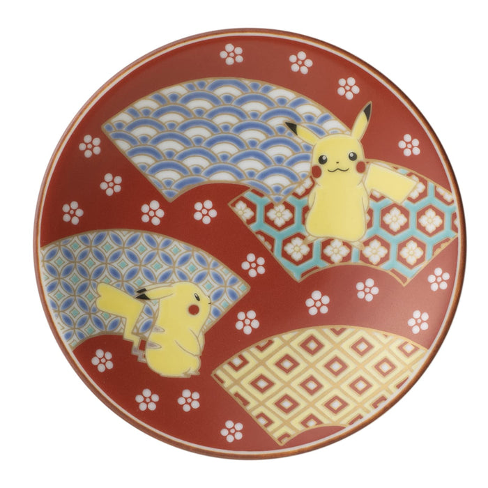 Pokemon Center Kutani Ware Small Dish Pikachu Brocade Folding Fan Komon Pattern- Japan Figure Store - #1 Bring To You The Best Japanese Goods