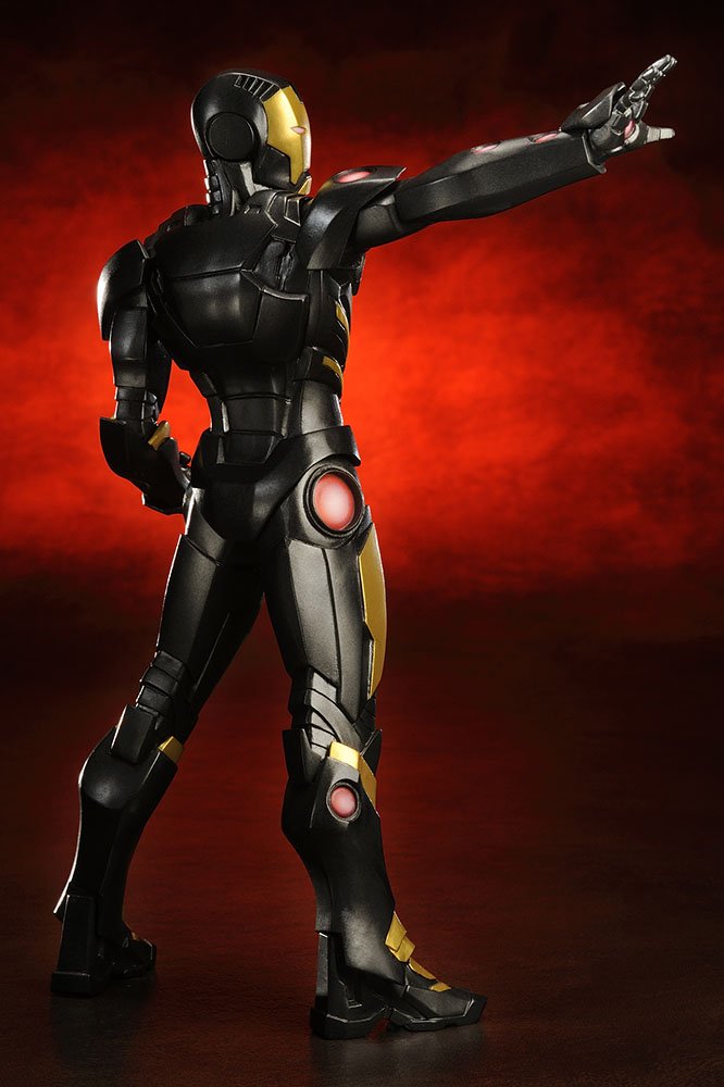 KOTOBUKIYA Mk158 Artfx Iron Man Black X Gold Pvc Figure 1/10 Scale- Japan Figure Store - #1 Bring To You The Best Japanese Goods