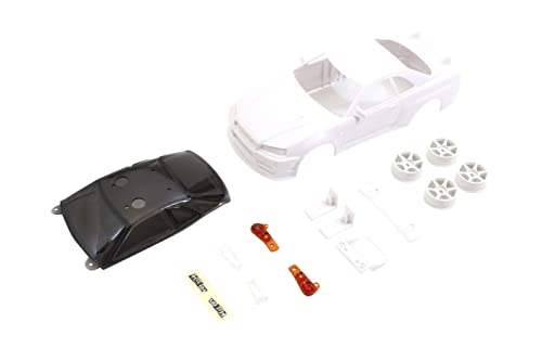 KYOSHO - Mzn206 Nissan Skyline Gt-R V-Spec - R34 White Body Set - W/Rim For Awd- Japan Figure Store - #1 Bring To You The Best Japanese Goods