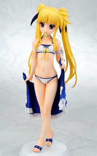 Magical Girl Lyrical Nanoha Fate Testarossa Swimsuit Ver 1/4 Pvc Figure Gift- Japan Figure Store - #1 Bring To You The Best Japanese Goods