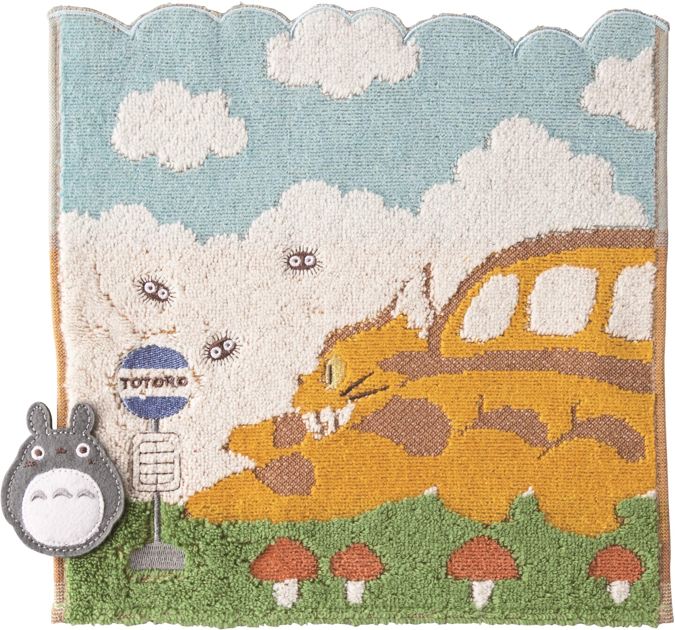 MARUSHIN Studio Ghibli Hand Towel My Neighbor Totoro Cat Bus And Totoro- Japan Figure Store - #1 Bring To You The Best Japanese Goods