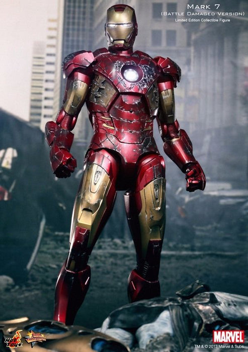 Movie Masterpiece Avengers Iron Man Mark Vii Battle Damaged 1/6 Figure Hot Toys- Japan Figure Store - #1 Bring To You The Best Japanese Goods