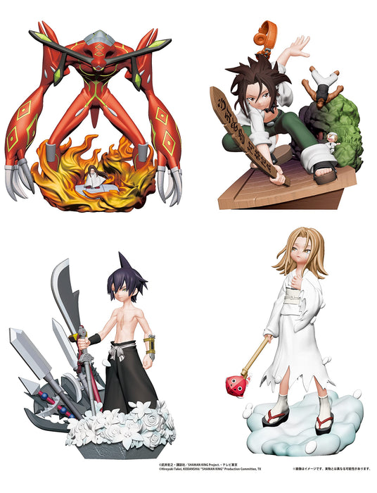 Megahouse Petitrama Series Shaman King Over Soul Box Set Of 4 Plastic Figures- Japan Figure Store - #1 Bring To You The Best Japanese Goods
