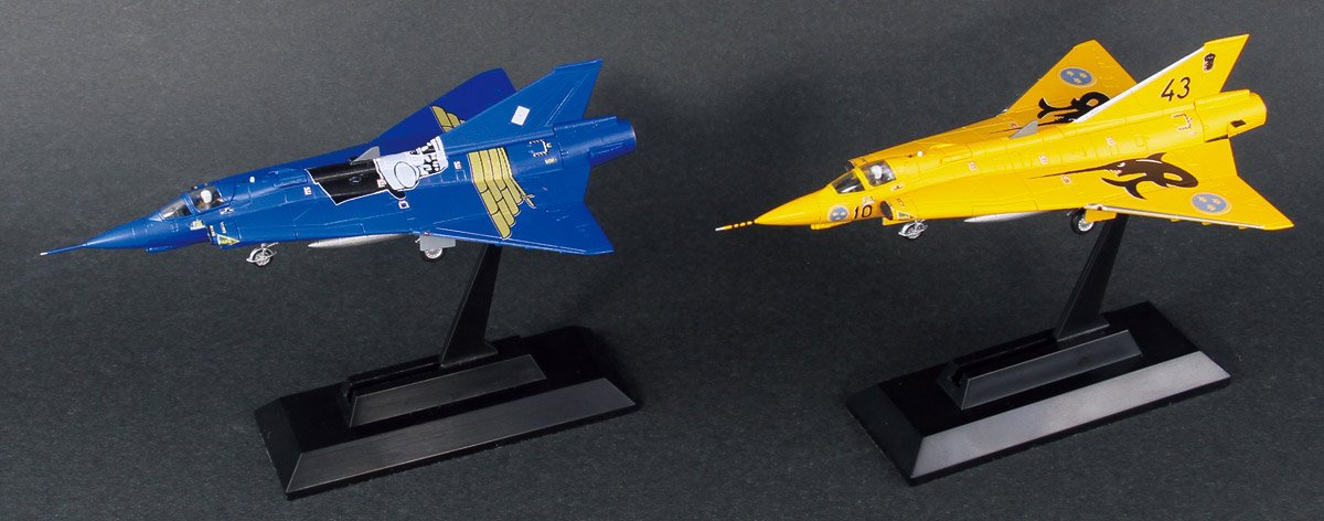 PIT-ROAD Skywave Sn-16 J-35J Draken Johan Blue & Yellow 1/144 Scale Kit- Japan Figure Store - #1 Bring To You The Best Japanese Goods