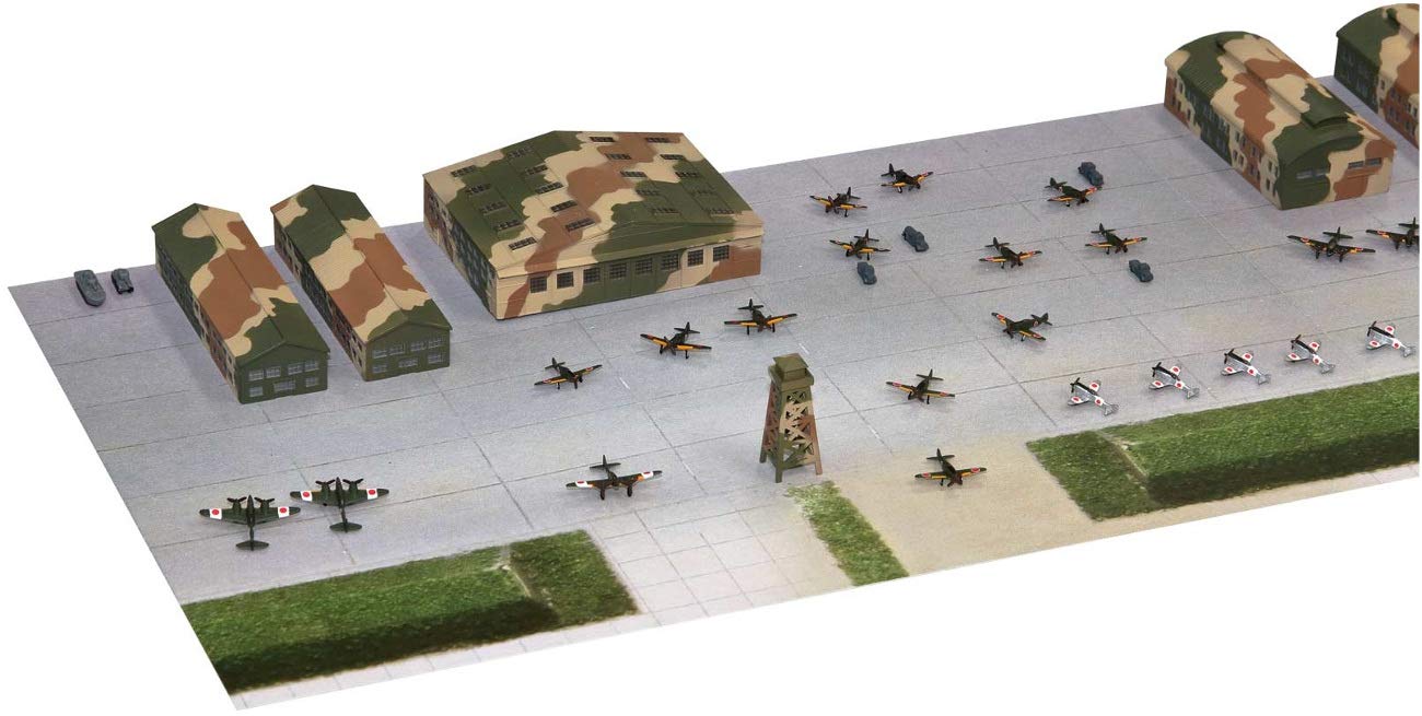 Pit Road 1/700 Sps Series Japanese Navy Air Corps Airfield Scene Paper Base (180Mm X 280Mm 2 Pieces) Plastic Model Sps02- Japan Figure Store - #1 Bring To You The Best Japanese Goods