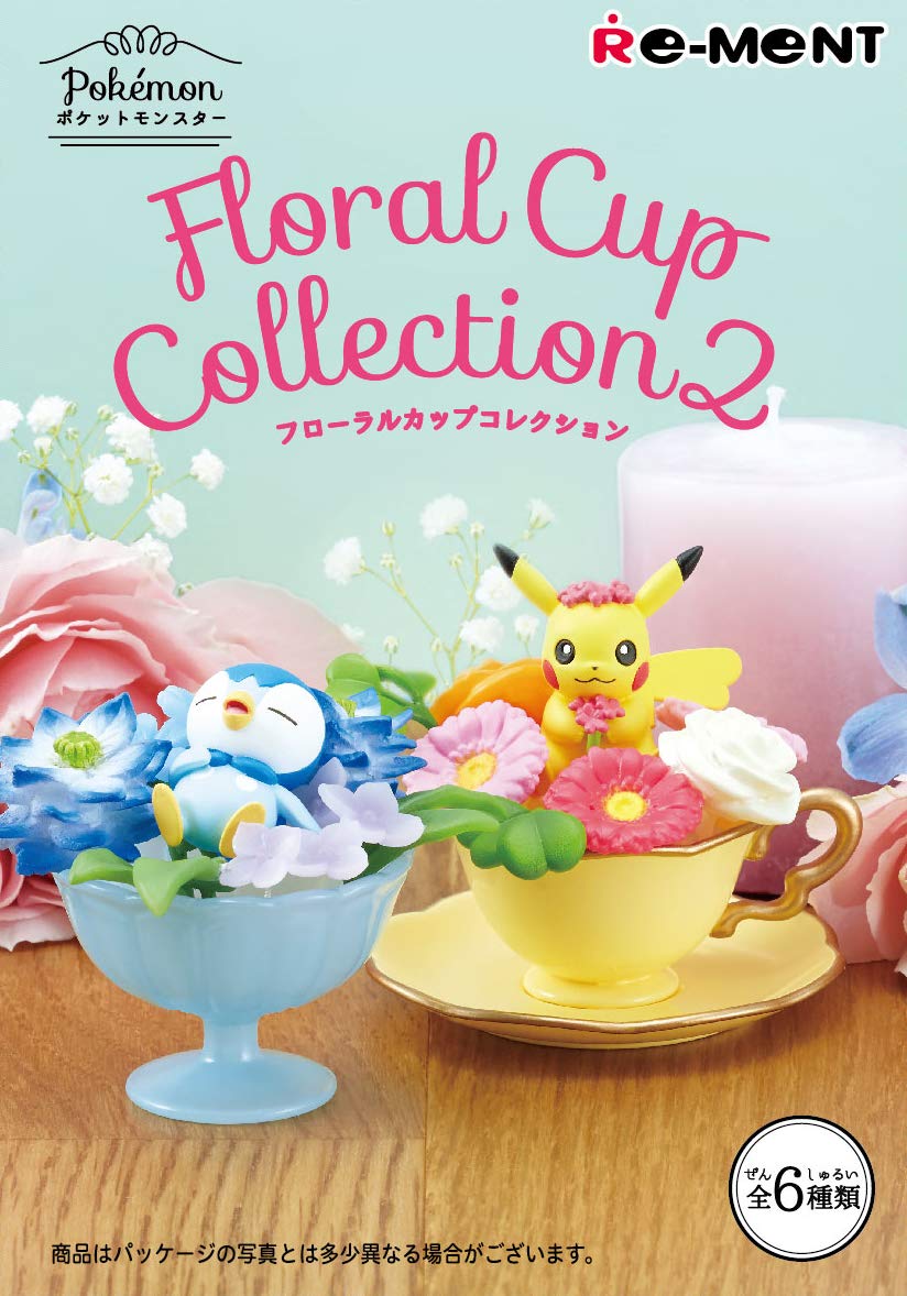 RE-MENT Pokemon Floral Cup Collection 2 Box 6 Pcs Complete Set- Japan Figure Store - #1 Bring To You The Best Japanese Goods