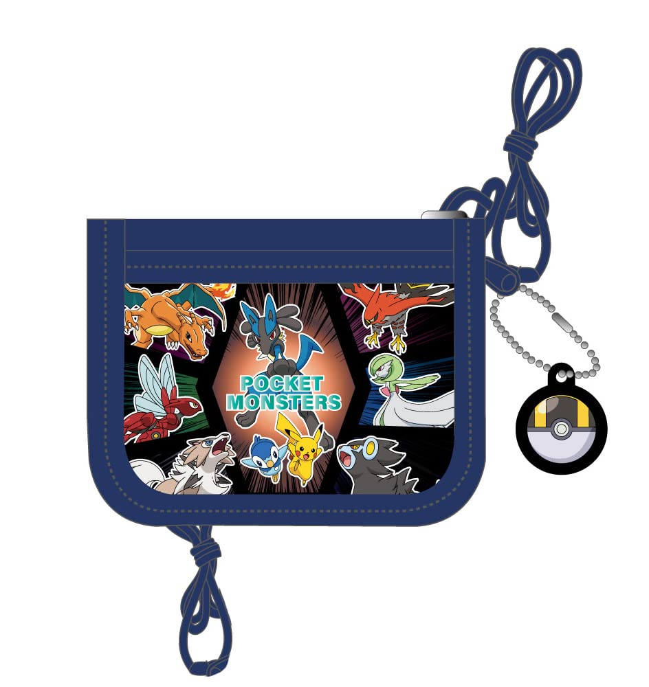Pokemon Center Original Wallet With Neck Band Navy Blue- Japan Figure Store - #1 Bring To You The Best Japanese Goods