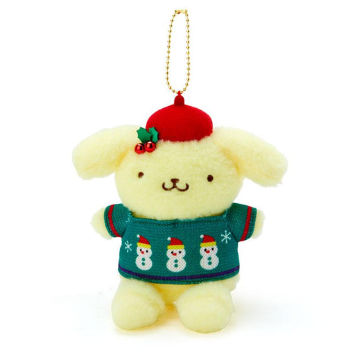 Sanrio Pompompurin Mascot Holder (Christmas Sweater Design)- Japan Figure Store - #1 Bring To You The Best Japanese Goods