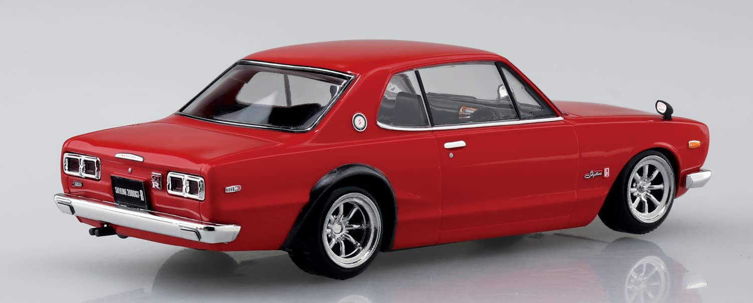 AOSHIMA The Snap Kit 1/32 Nissan Skyline 2000Gt-R Custom Wheel Red Plastic Model- Japan Figure Store - #1 Bring To You The Best Japanese Goods