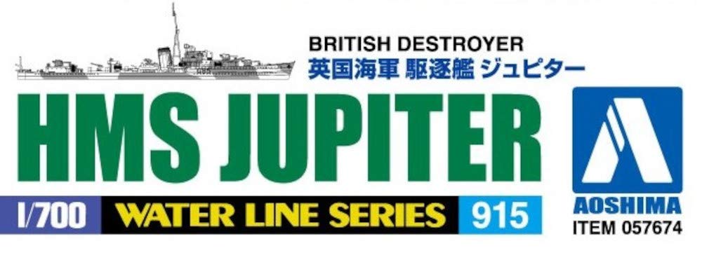 AOSHIMA Waterline 1/700 Royal Navy Destroyer Jupiter Plastic Model- Japan Figure Store - #1 Bring To You The Best Japanese Goods