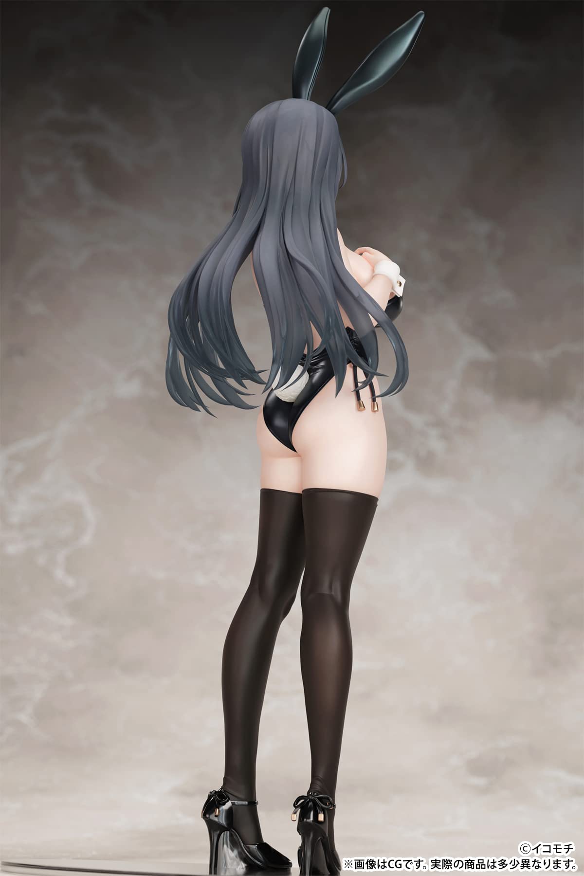 B´Full Black Bunny Kouhai-Chan Real Face Ver. Figure 1/7 Scale Illustrated By Ikomochi Japan- Japan Figure Store - #1 Bring To You The Best Japanese Goods