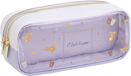 San-X Rilakkuma Transparent Pocket Pen Pouch Pt10701 - Compact and Durable- Japan Figure Store - #1 Bring To You The Best Japanese Goods