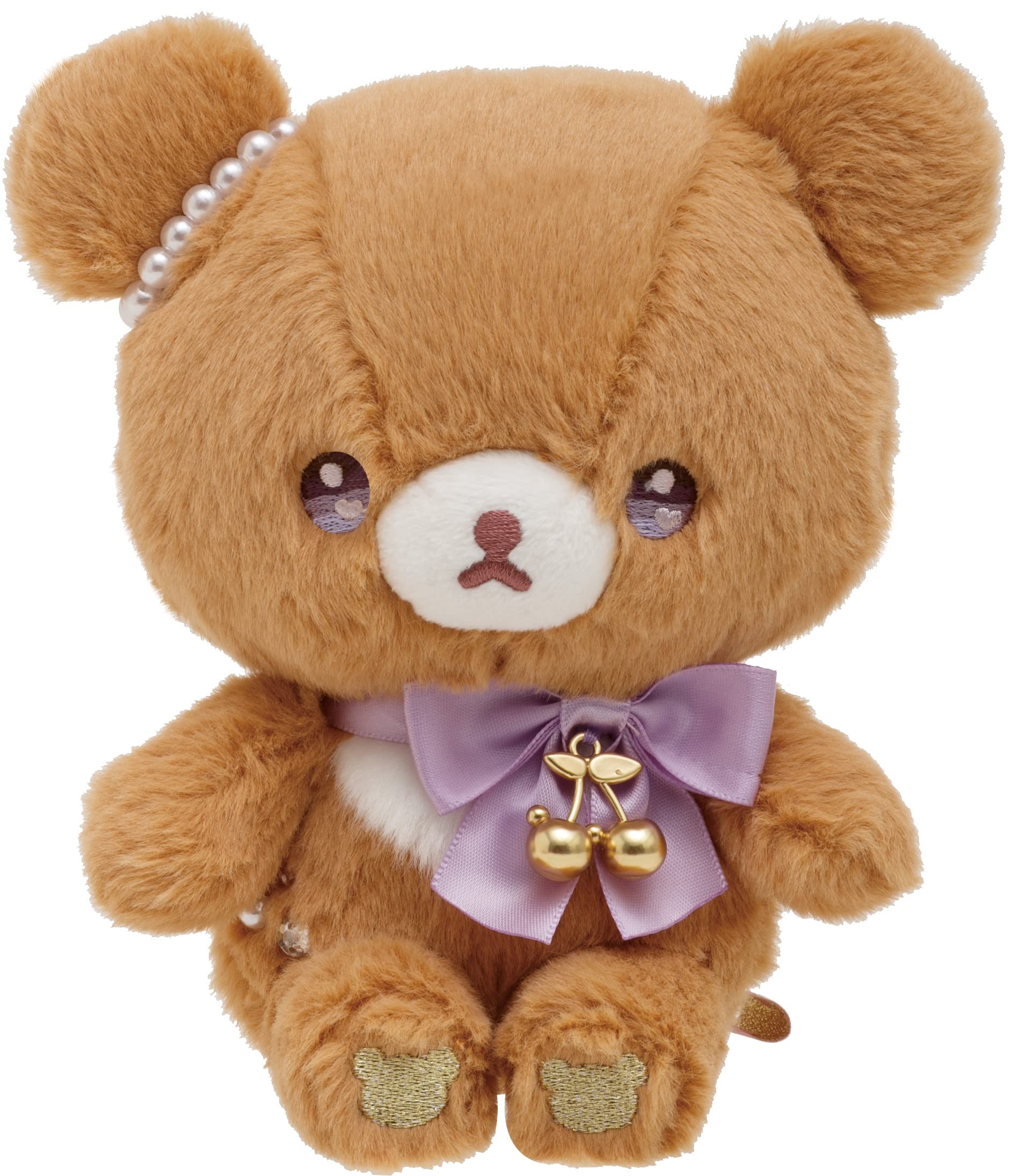 Rilakkuma Korikog No Jewel Cherry Plush Chairoikoguma Mf70801- Japan Figure Store - #1 Bring To You The Best Japanese Goods
