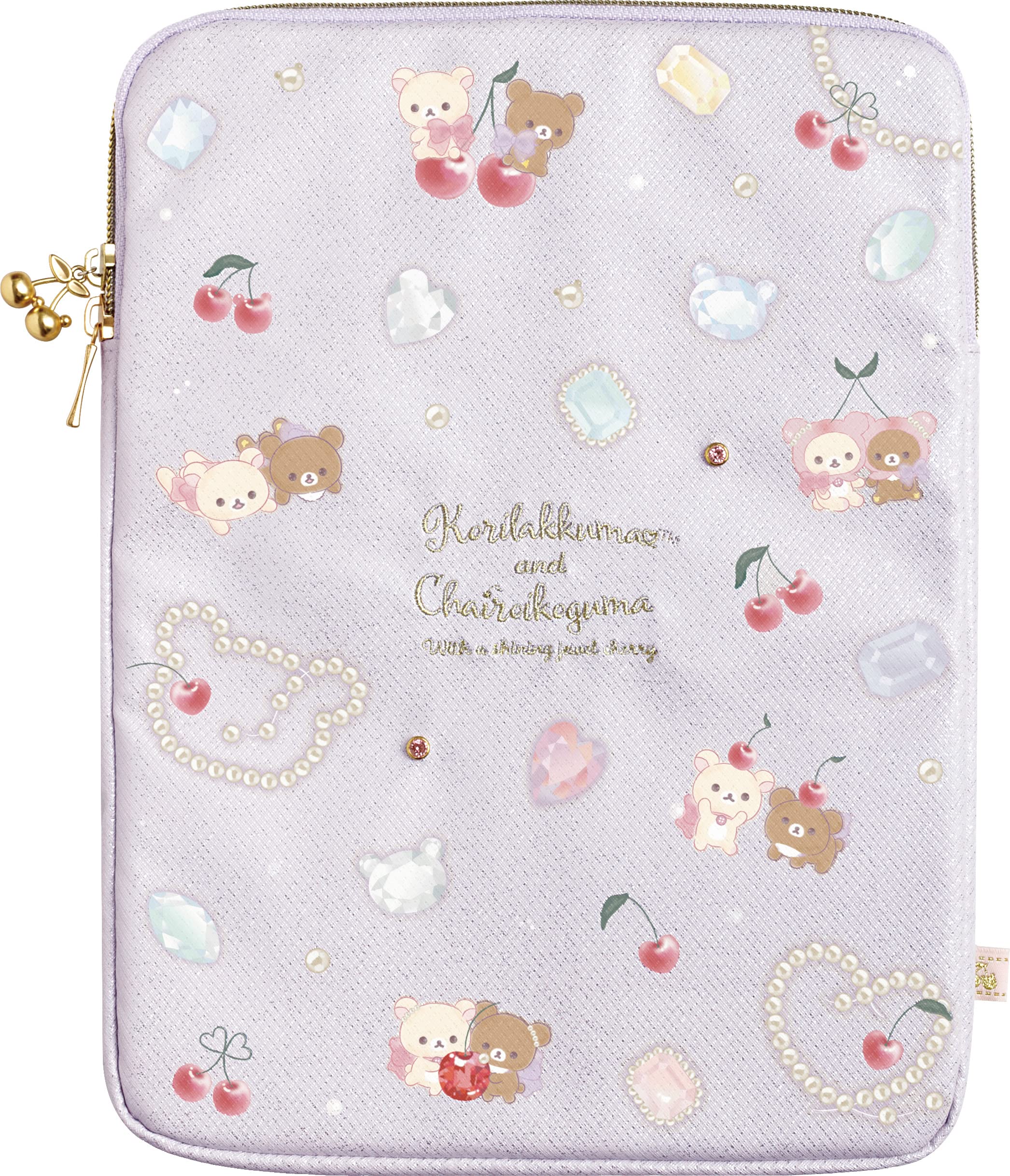 San-X Rilakkuma Korikogu Cherry Jewel Tablet Case Ca29601- Japan Figure Store - #1 Bring To You The Best Japanese Goods