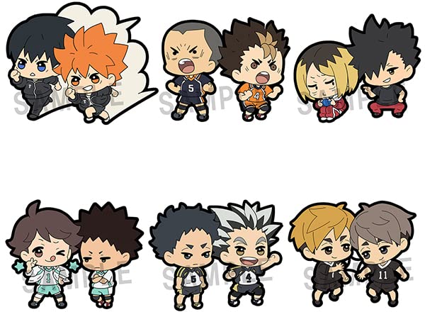 Megahouse Haikyuu!! Rubber Mascot Buddy Colle 6Pcs Box Japanese Anime Character Goods- Japan Figure Store - #1 Bring To You The Best Japanese Goods