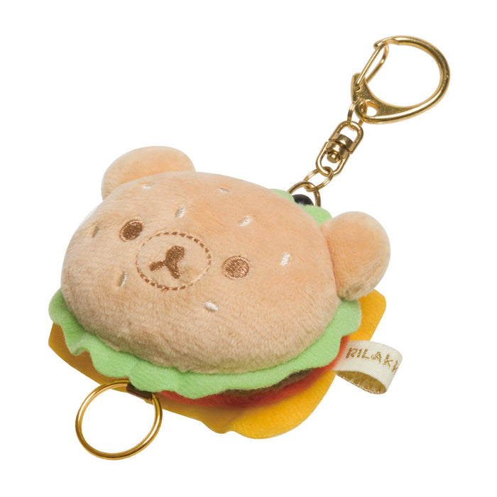 San-X Rilakkuma Plush Hamburger Reel Keychain Ay29101- Japan Figure Store - #1 Bring To You The Best Japanese Goods