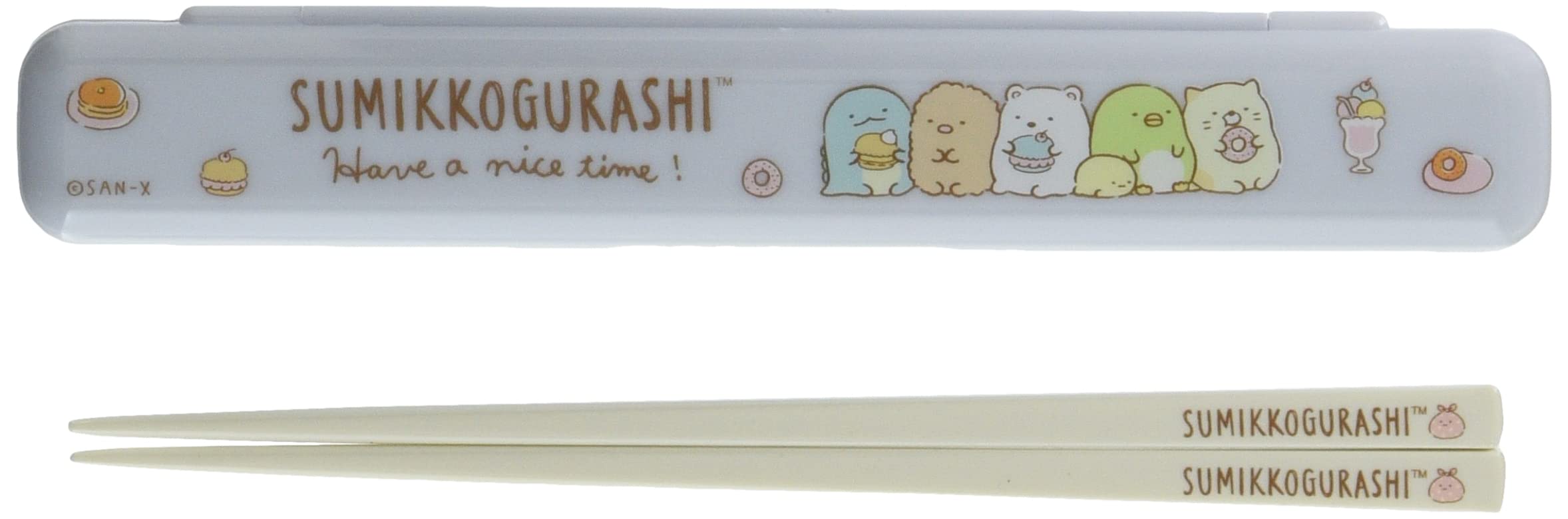 San-X Sumikko Gurashi Chopsticks Chopsticks Box Blue Ka14002- Japan Figure Store - #1 Bring To You The Best Japanese Goods